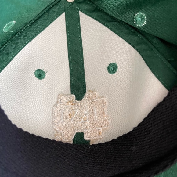 🔥☘️NWOT Adidas Notre Dame Fighting Irish hat L/XL.  Green wool blend embroidery - Picture 6 of 6